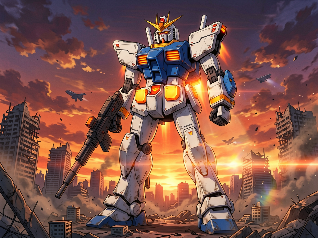 Mecha warrior style — Gundam giant robot design